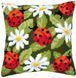 PN-0008482 Набір для вишивання хрестом (подушка) Vervaco Ladybirds "Сонечки"