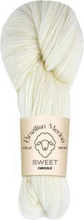 8001 BRAZILIAN MERINO SWEET пряжа (100% меринос .100г .300 м ), білий 1078180 фото