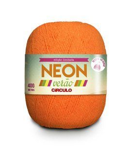 4270 NEON VERAO пряжа (50% бавовна, 50% поліестер, 150гр. 400м. ), жовтогарячий 1076644 фото