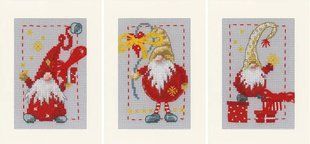 PN-0185078 Набір для вишивання хрестом (листівки) Vervaco Christmas gnomes "Різдвяні гноми" 1070650 фото