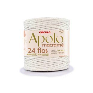 8001 APOLO MACRAME пряжа (85% бавовна, 15% інші волокна, 800г, 225 м 1 шт), білий 1080625 фото