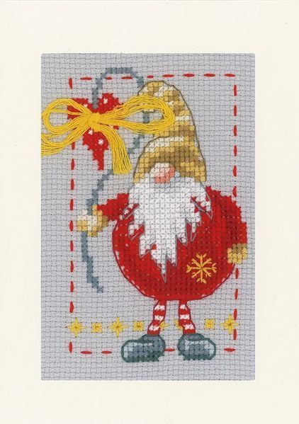 PN-0185078 Набір для вишивання хрестом (листівки) Vervaco Christmas gnomes "Різдвяні гноми" 1070650 фото
