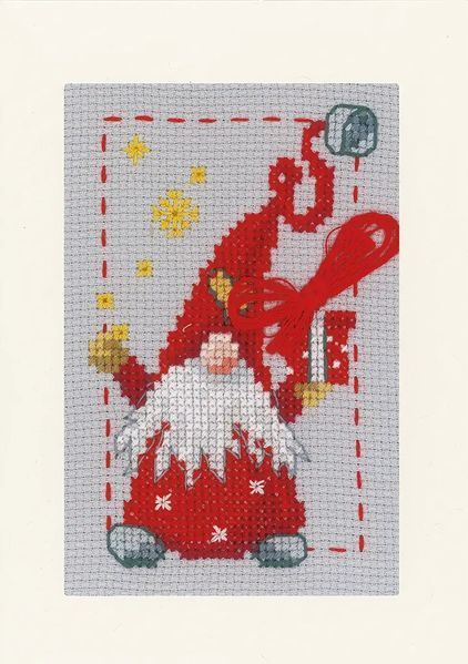 PN-0185078 Набір для вишивання хрестом (листівки) Vervaco Christmas gnomes "Різдвяні гноми" 1070650 фото
