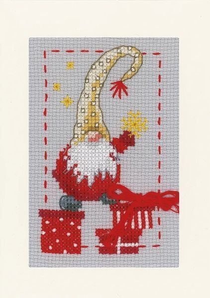 PN-0185078 Набір для вишивання хрестом (листівки) Vervaco Christmas gnomes "Різдвяні гноми" 1070650 фото