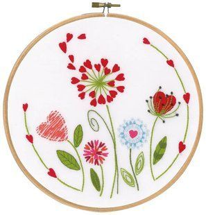 PN-0171229 Набір для вишивання гладдю з п'яльцями Vervaco Flowers "Квіти" 1065936 фото