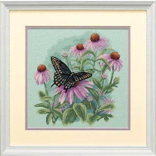35249 Набір для вишивання хрестом DIMENSIONS Butterfly & Daisies "Метелик та ромашки" 1059044 фото