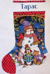 08751 Набір для вишивання хрестом DIMENSIONS Cute Carolers. Stocking "Симпатичні співаки. Панчоха" 1062836 фото