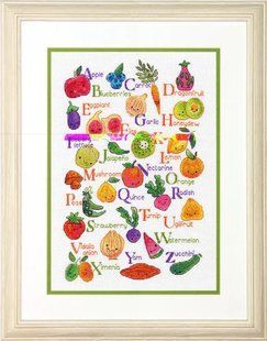 Набір для вишивки хрестиком 70-35368 Фрукти і овочі (Fruit & Veggies) Dimensions 1072206 фото