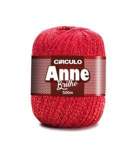 3528 ANNE BRILHO пряжа (96%мерс.бавовна, 4% метал, 150гр. 500м. ), червоний 1076181 фото