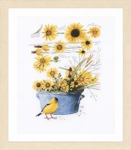 PN-0172914 Набір для вишивки хрестом Helianthus sunflowers "Соняшники" 1065933 фото