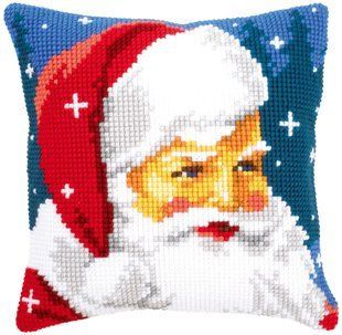 PN-0144705 Набір для вишивання хрестом (подушка) Vervaco Kind santa "Добрий Санта" 1071274 фото