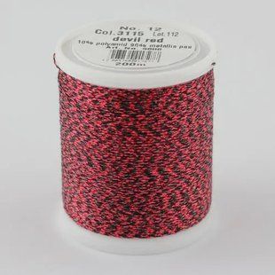3115/9806 Glamour №12 віскозна нитка з металізованим ефектом, 200м 1063618 фото