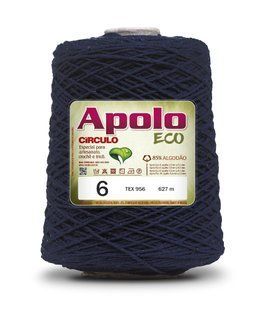 2934 APOLO ECO 6 пряжа (85% бавовна, 15% волокна, 600гр, 610м 1шт), МОРСЬКИЙ 1081337 фото